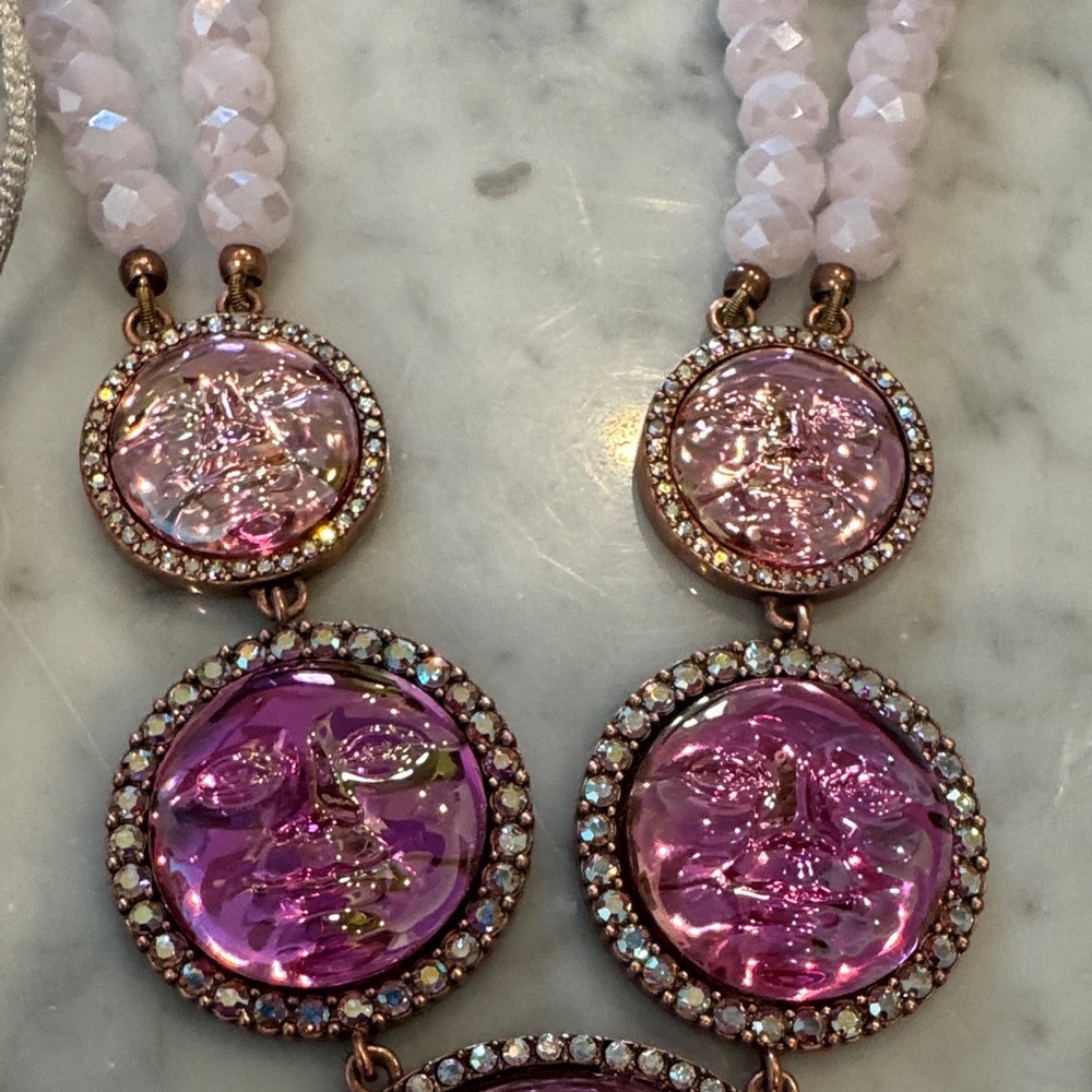 Kirks Folly Sea View Water Moon Necklace In Pink Tones View 6